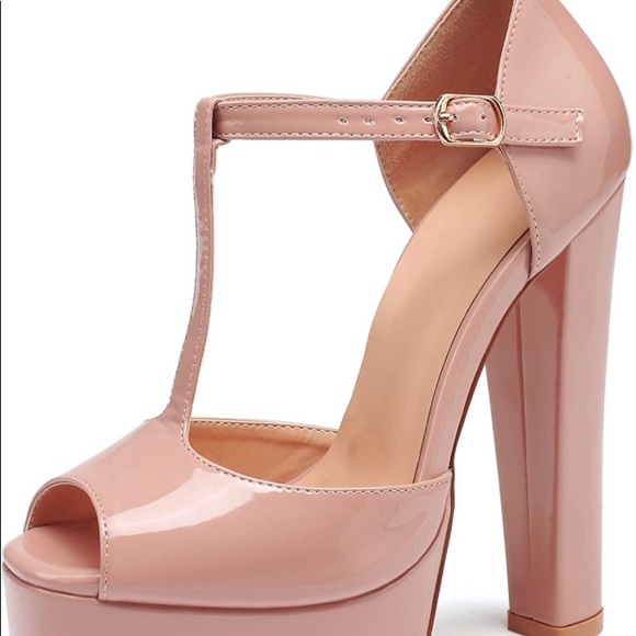 Eldof Women's Ankle Strap Platform High Heel - Picture 2 of 7